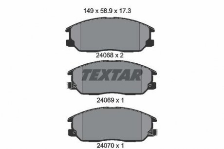 2406801 TEXTAR Тормозные колодки дисковые