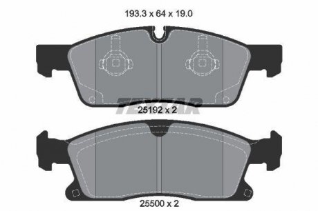 2519201 TEXTAR Тормозные колодки MERCEDES GL(X166)/GLE(W166) F 12-19