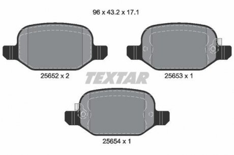 2565201 TEXTAR Тормозные колодки дисковые