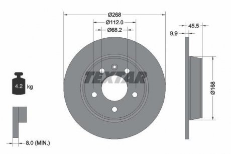 92074303 TEXTAR Тормозной диск