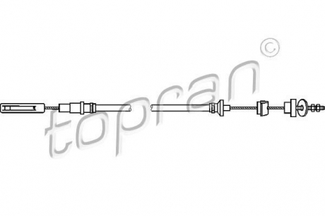 102853 TOPRAN / HANS PRIES Трос, керування зчепленням