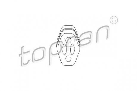 103026 TOPRAN / HANS PRIES Крепление средней части глушителя резиновое FORD Galaxy
