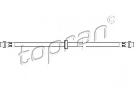 104 085 TOPRAN / HANS PRIES Тормозной шланг передний М10х1х350