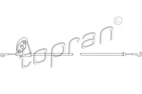 109 076 TOPRAN / HANS PRIES Трос двери правой Audi 80 87-