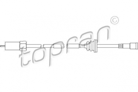 202 222 TOPRAN / HANS PRIES Трос спидометра Opel Astra/Vectra 1.4, 1.6, 1.8, 2.0, 1.7TD