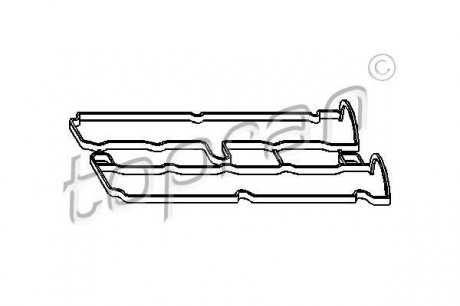206 131 TOPRAN / HANS PRIES Прокладка клапанной крышки Opel Astra/Vectra/Zafira X18XE1/Z18XE