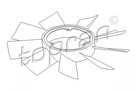 401 002 TOPRAN / HANS PRIES Лопасти вентилятора
