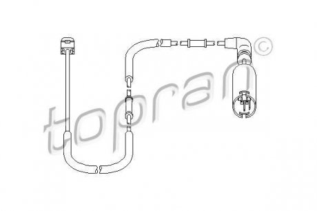 500660 TOPRAN / HANS PRIES Датчик износа задних тормозных колодок (L=1340mm) BMW 3 E46