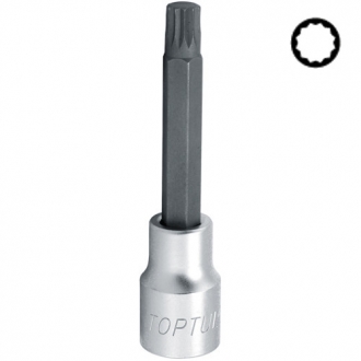 BCJA1606 Toptul Головка с насадкой SPLINE M6 L100mm 1/2" TOPTUL BCJA1606