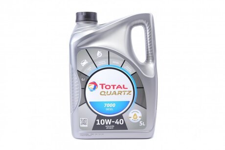 214108 TOTAL Олива моторна Quartz 7000 Diesel 10W40 (5 Liter)