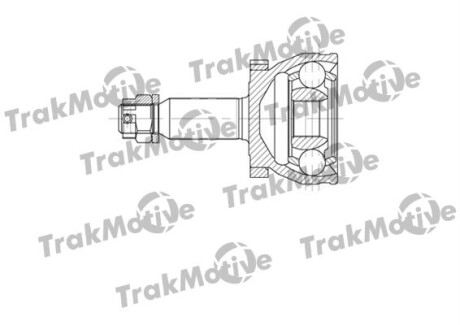 HYUNDAI Шрус наружный с ABS к-кт 30/36 зуб. SANTA FE II (CM) 2.2 CRDi 06-09, KIA SORENTO II (XM) 2.0 CRDi 10- Trakmotive 40-0681