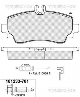 8110 23022 TRISCAN Колодки тормозные для дискових гальм