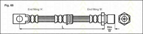 815024114 TRISCAN Шланг тормозной Opel Omega A 86-94,SENATOR B