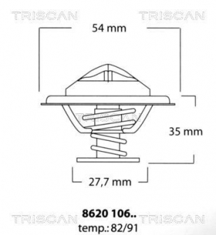 8620 10682 TRISCAN Термостат системи охолодження двигуна