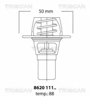 8620 11191 TRISCAN Термостат системи охолодження двигуна