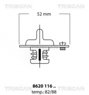 8620 11688 TRISCAN Термостат системи охолодження двигуна