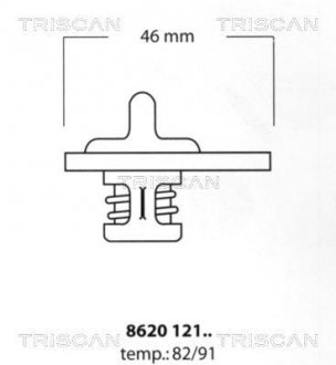 8620 12182 TRISCAN Термостат системи охолодження двигуна