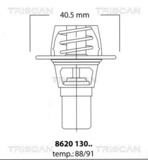 862013091 TRISCAN Термостат Renault 1.1/1.2/1.4 1397 C1J 07/88>11/95