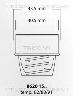 8620 1591 TRISCAN Термостат системи охолодження двигуна