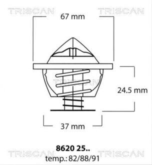 8620 2591 TRISCAN Термостат системи охолодження двигуна