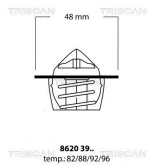 8620 3982 TRISCAN Термостат системи охолодження двигуна