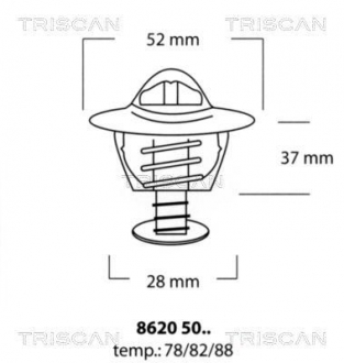8620 5078 TRISCAN Термостат системи охолодження двигуна