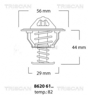 8620 6182 TRISCAN Термостат системи охолодження двигуна