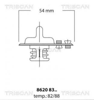 8620 8388 TRISCAN Термостат системи охолодження двигуна
