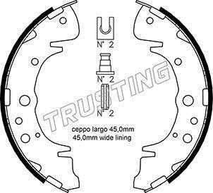 046.207 TRUSTING Колодки тормозные барабанные