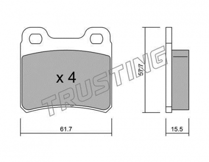 143.0 TRUSTING Колодки тормозные дискові