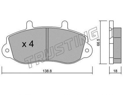 273.0 TRUSTING Колодки тормозные дискові
