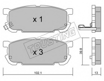 624.0 TRUSTING Колодки тормозные дискові