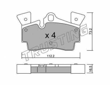 Колодки гальмівні дискові TRUSTING 671.1