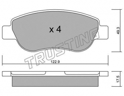 797.0 TRUSTING Колодки тормозные дискові