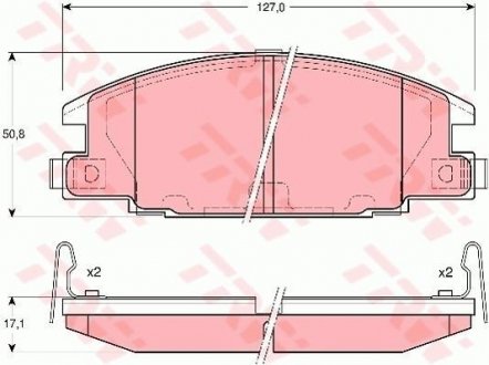 Гальмівні колодки, дискове гальмо (набір) TRW GDB3161