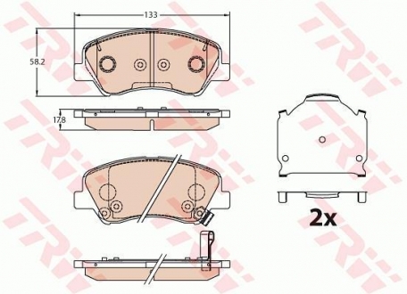 GDB3630 TRW Тормозные колодки, дискові