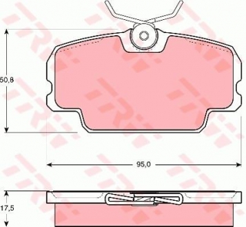 GDB434 TRW Тормозные колодки, дискове гальмо (набір)