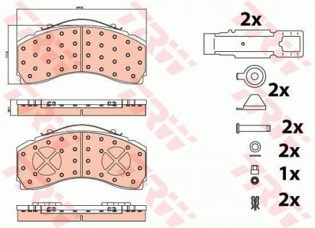 GDB5111 TRW Тормозные колодки, дискові