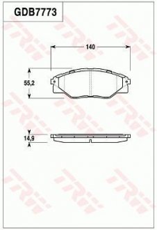 GDB7773 TRW Тормозные колодки, дискове гальмо (набір)