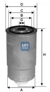 24.H2O.00 UFI Топливный фильтр