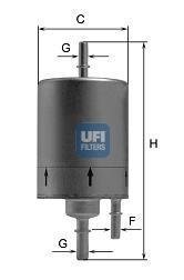 3183000 UFI Топливный фильтр