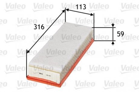 585015 Valeo Воздушный фильтр