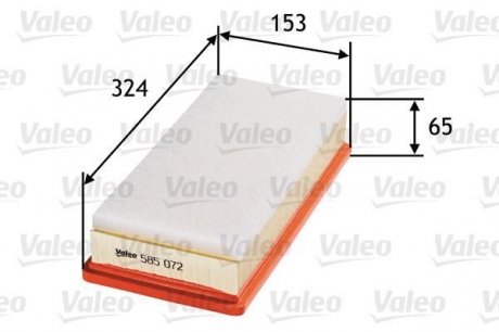 585072 Valeo Воздушный фильтр