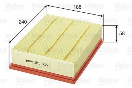 585085 Valeo Воздушный фильтр