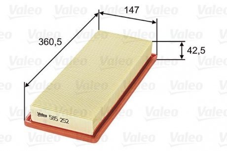 585252 Valeo Воздушный фильтр