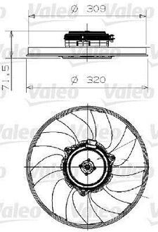 696027 Valeo Вентилятор, охлаждение двигателя