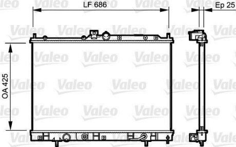 735202 Valeo Радиатор системи охолодження