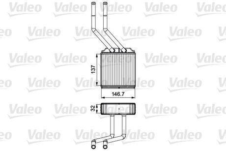 811520 Valeo Радиатор пічки FORD