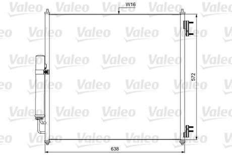 814053 Valeo Радиатор кондиціонера