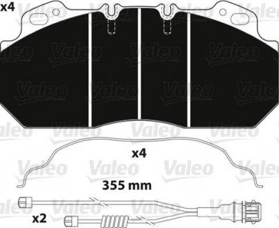 882217 Valeo Тормозные колодки, дискове гальмо (набір)